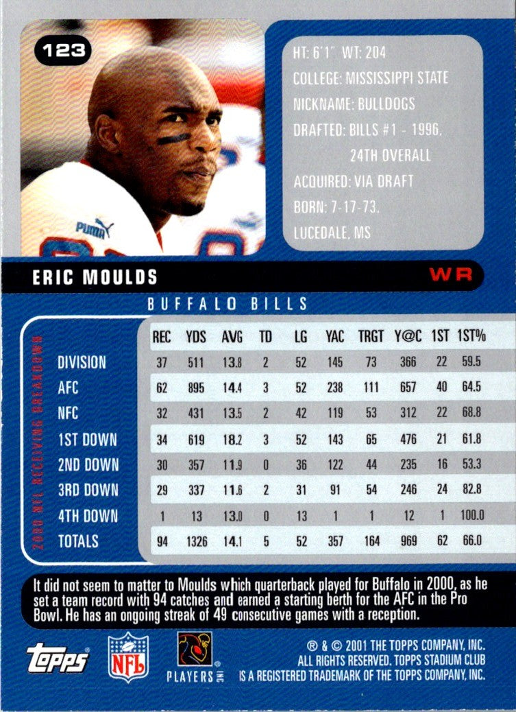 2001 Stadium Club Eric Moulds