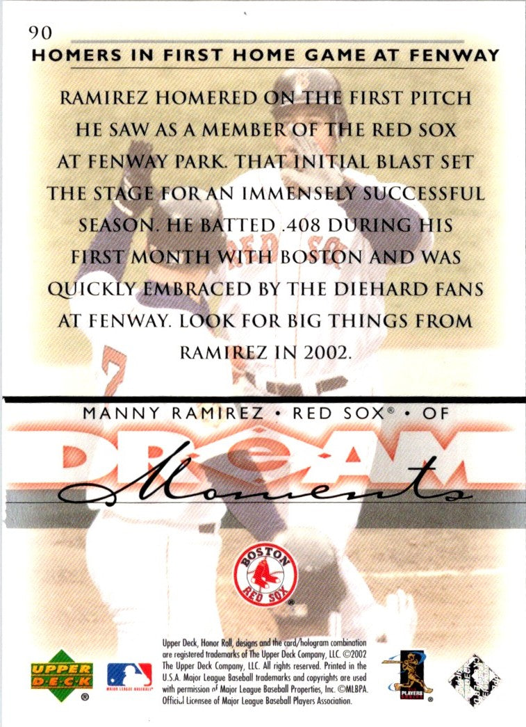 2002 Upper Deck Honor Roll Manny Ramirez