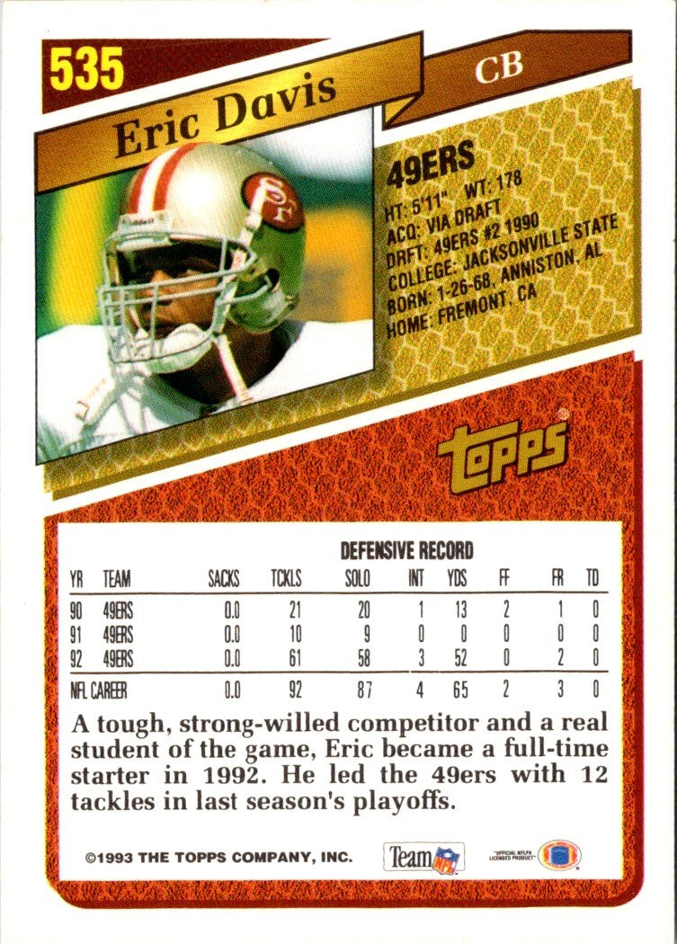 1993 Topps Eric Davis
