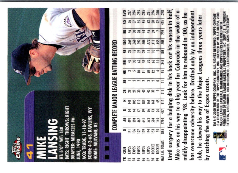 2000 Topps Mike Lansing