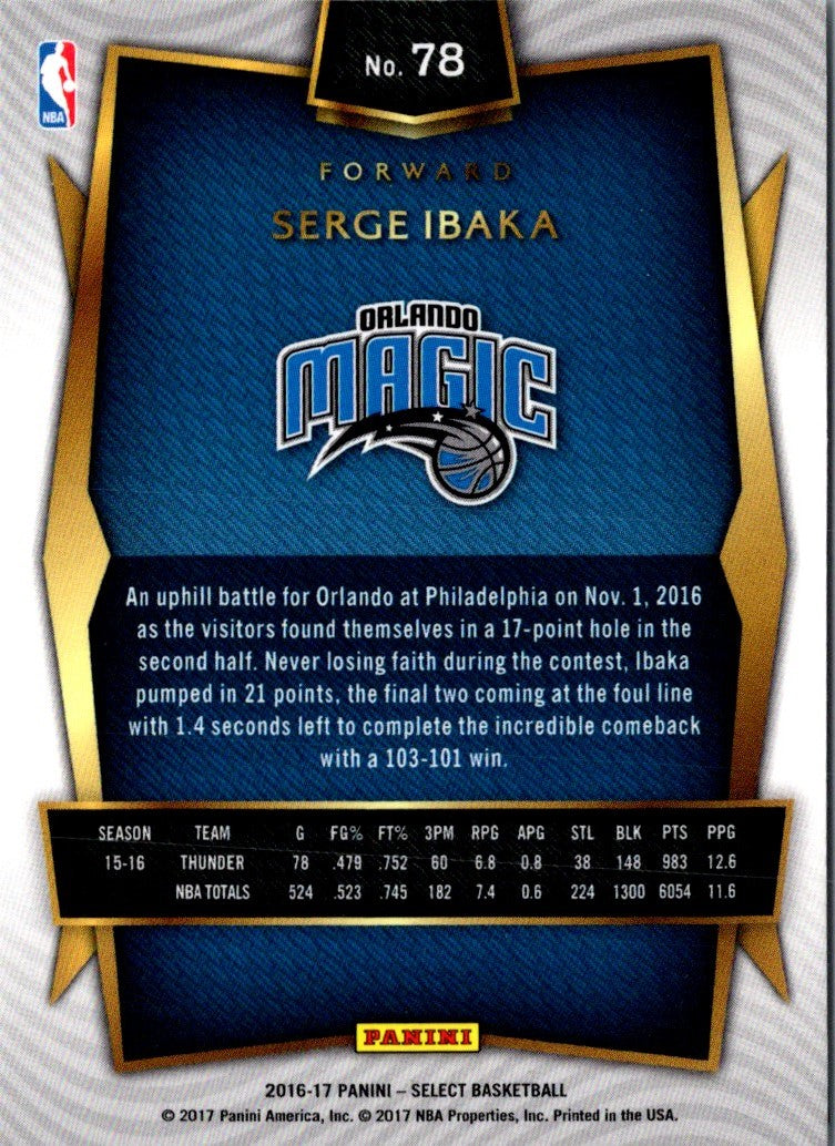 2016 Panini Select Serge Ibaka