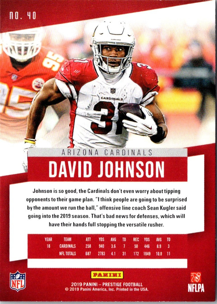 2019 Panini Prestige David Johnson