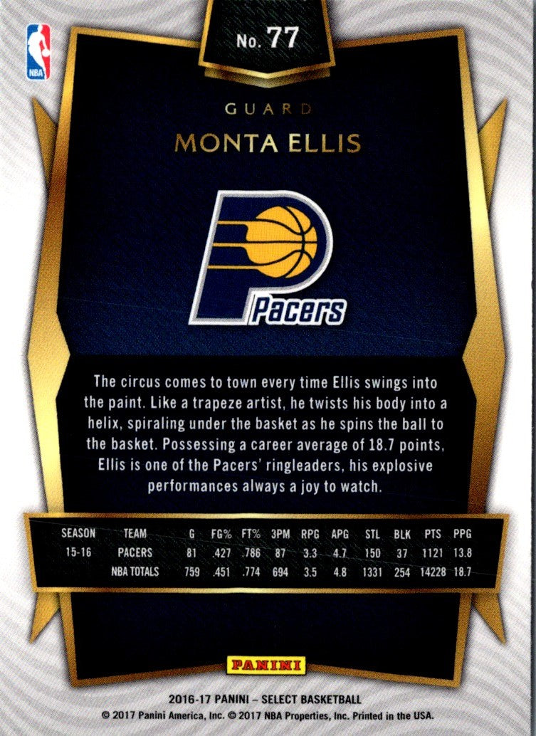 2016 Panini Select Monta Ellis