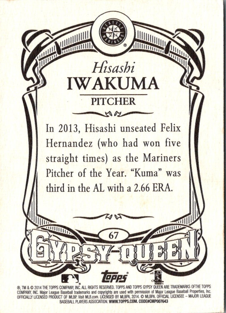 2014 Topps Gypsy Queen Hisashi Iwakuma