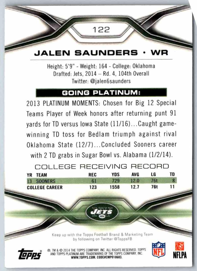 1991 Bowman BestFootball Jalen Saunders