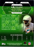 2003 Finest J.R. Tolver #67 Rookie
