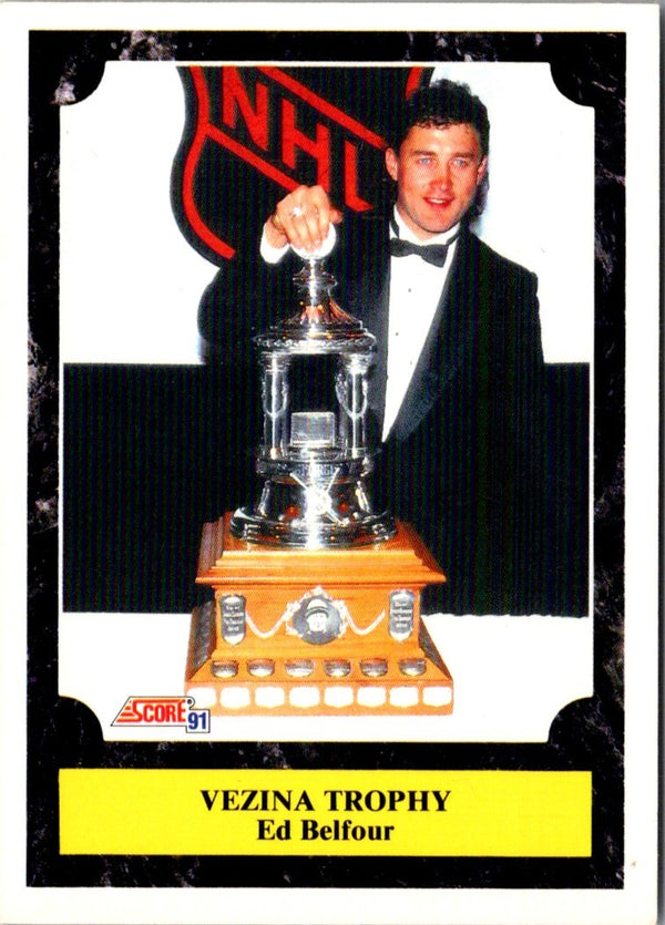 1991 Score Canadian English Ed Belfour (Vezina Trophy) #321