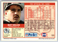 1989 NFL Proset Matt Millen #188