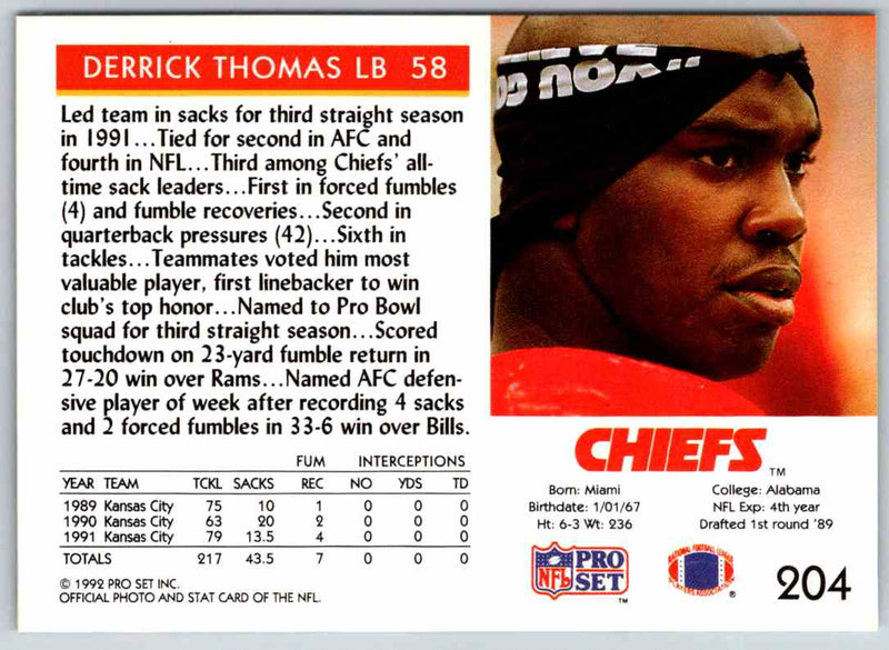 1992 Proset Derrick Thomas