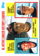 1984 Topps AL Active Career Victory Leaders - Jim Palmer/Don Sutton/Tommy John ACL