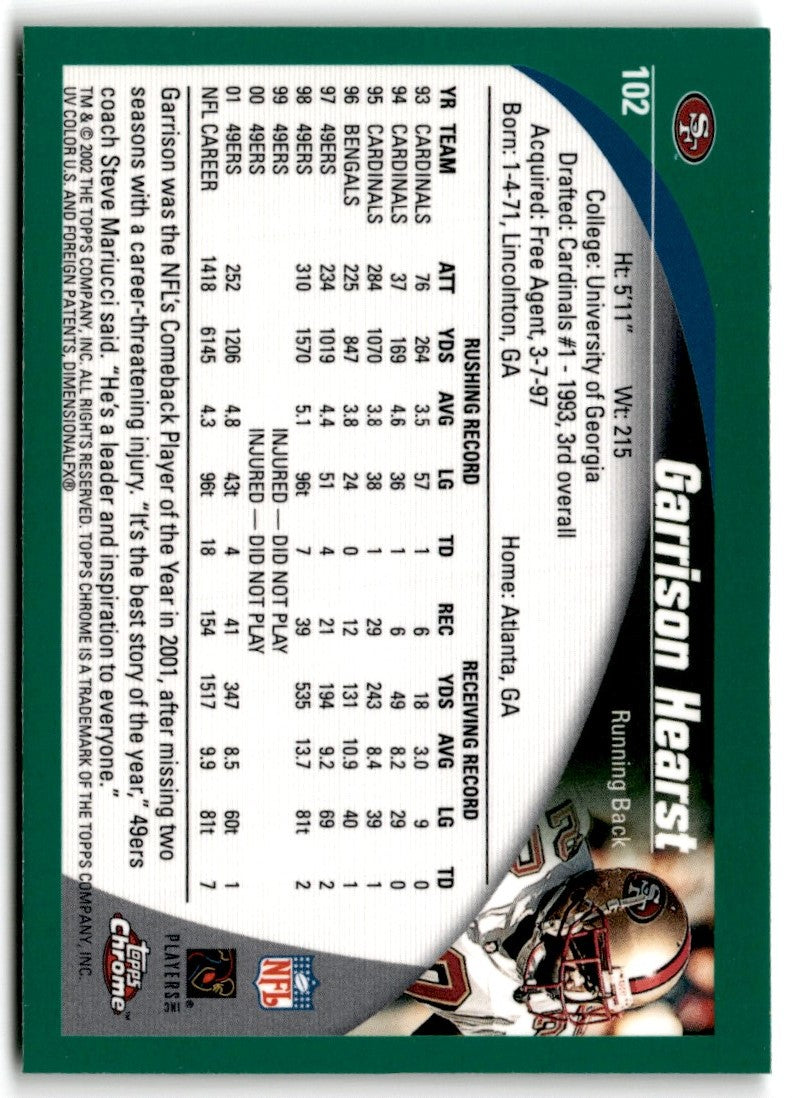 2002 Topps Chrome Garrison Hearst