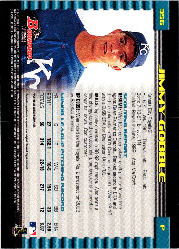 2002 Bowman Jimmy Gobble