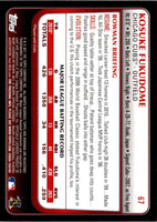 2011 Bowman Kosuke Fukudome #67