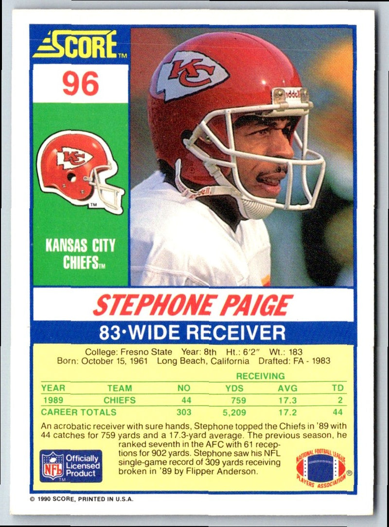 1990 Score Stephone Paige