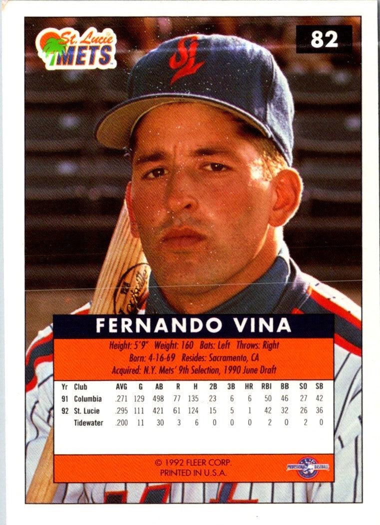 1992 Fleer Excel Fernando Vina