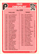 1985 Fleer Checklist: Angels/Braves/Astros/Dodgers