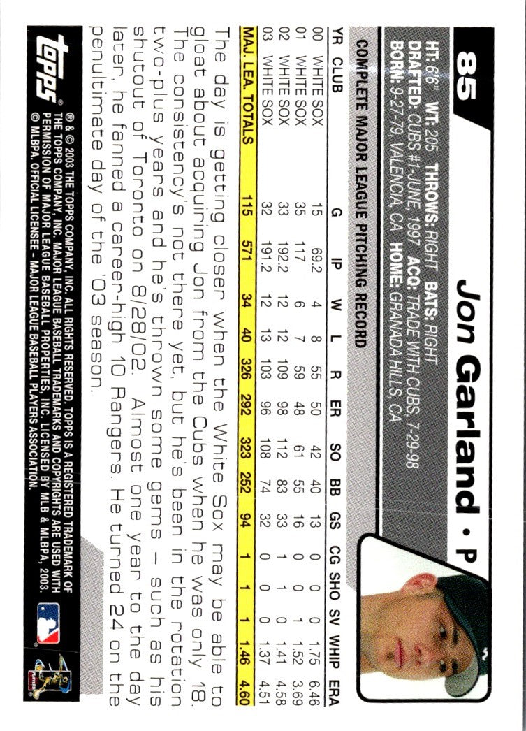2004 Topps Jon Garland