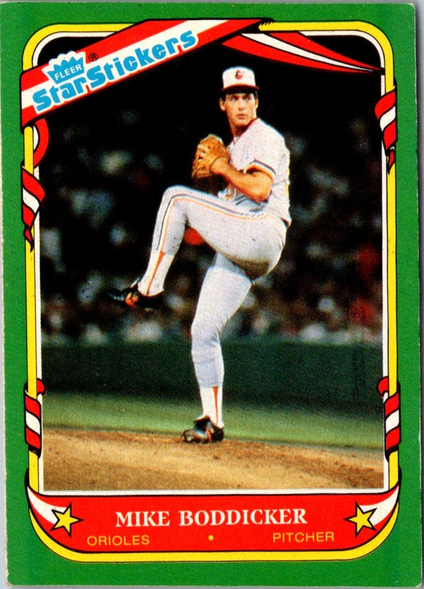 1987 Fleer Star Stickers Mike Boddicker #11