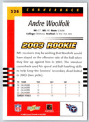 2003 Score Andre Woolfolk