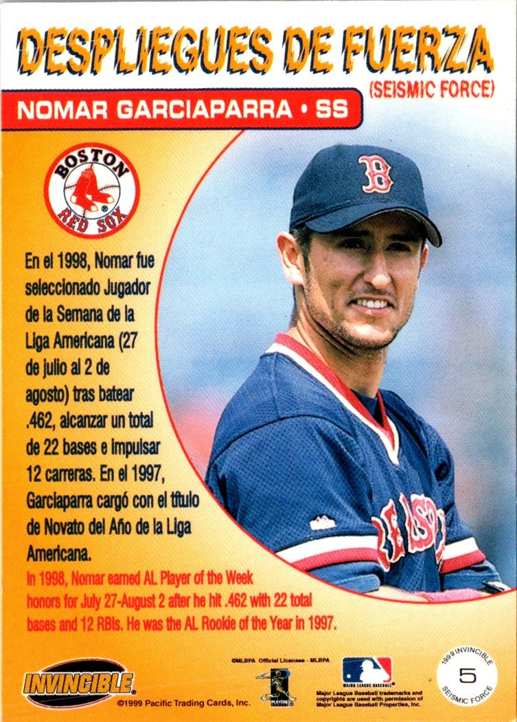 1999 Pacific Invincible Seismic Force Nomar Garciaparra