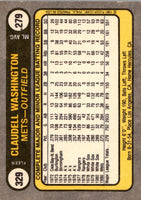 1981 Fleer Claudell Washington #329