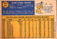 1970 Topps Al McBean #641 EX-MT+