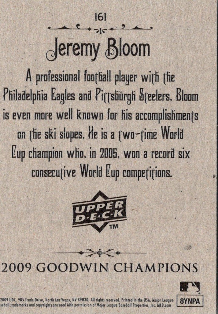 2009 Upper Deck Goodwin Champions Jeremy Bloom