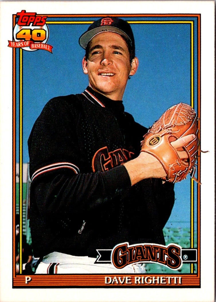 1991 Topps Traded Dave Righetti