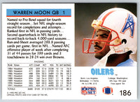 1992 Pro Set Warren Moon #186