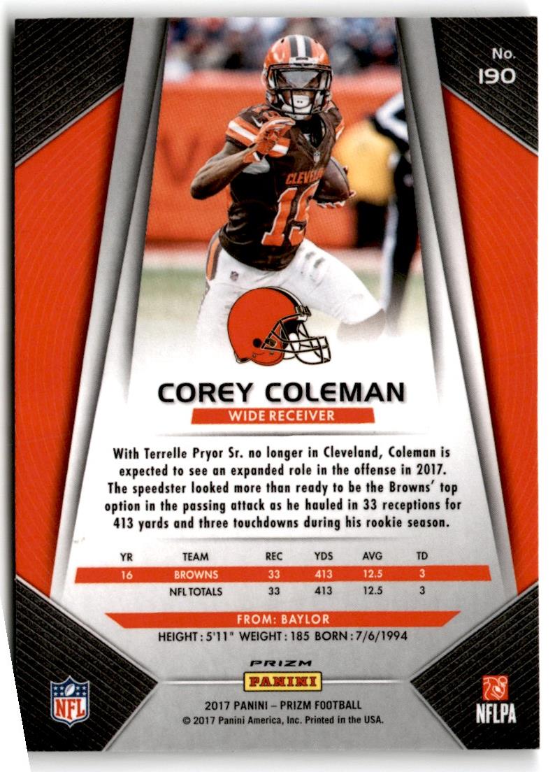 2017 Panini Prizm Corey Coleman