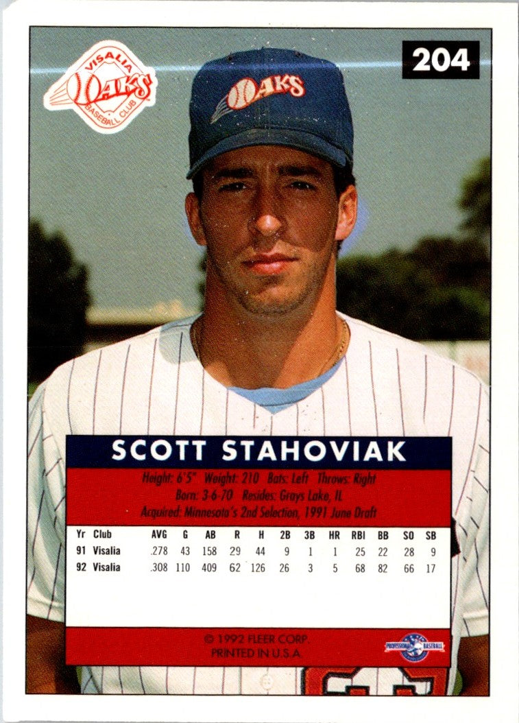 1992 Fleer Excel Scott Stahoviak