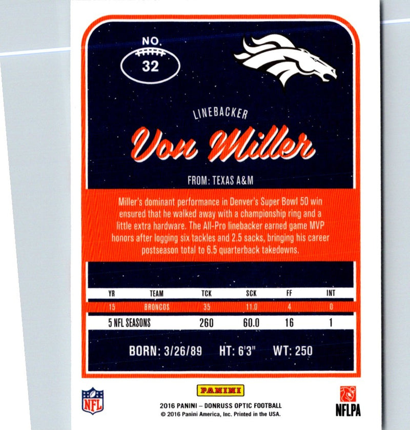 2016 Donruss Optic Von Miller