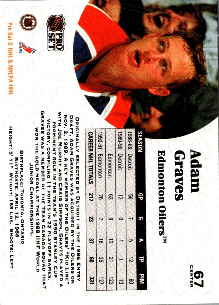 1991 Pro Set Adam Graves