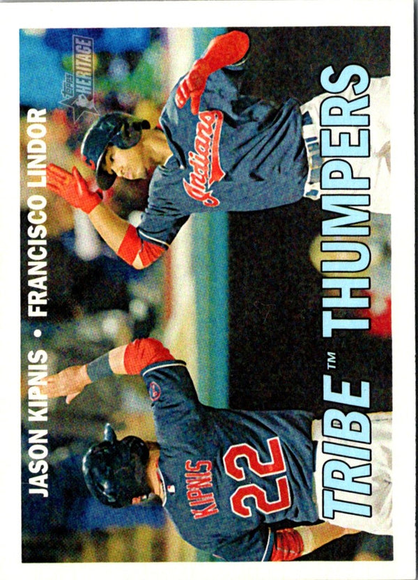 2016 Topps Heritage Tribe Thumpers (Jason Kipnis/Francisco Lindor) #109