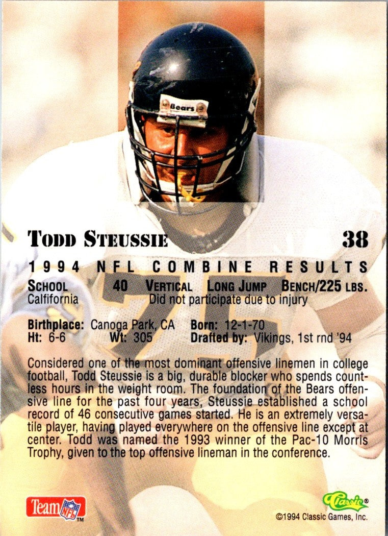 1994 Classic NFL Draft Todd Steussie