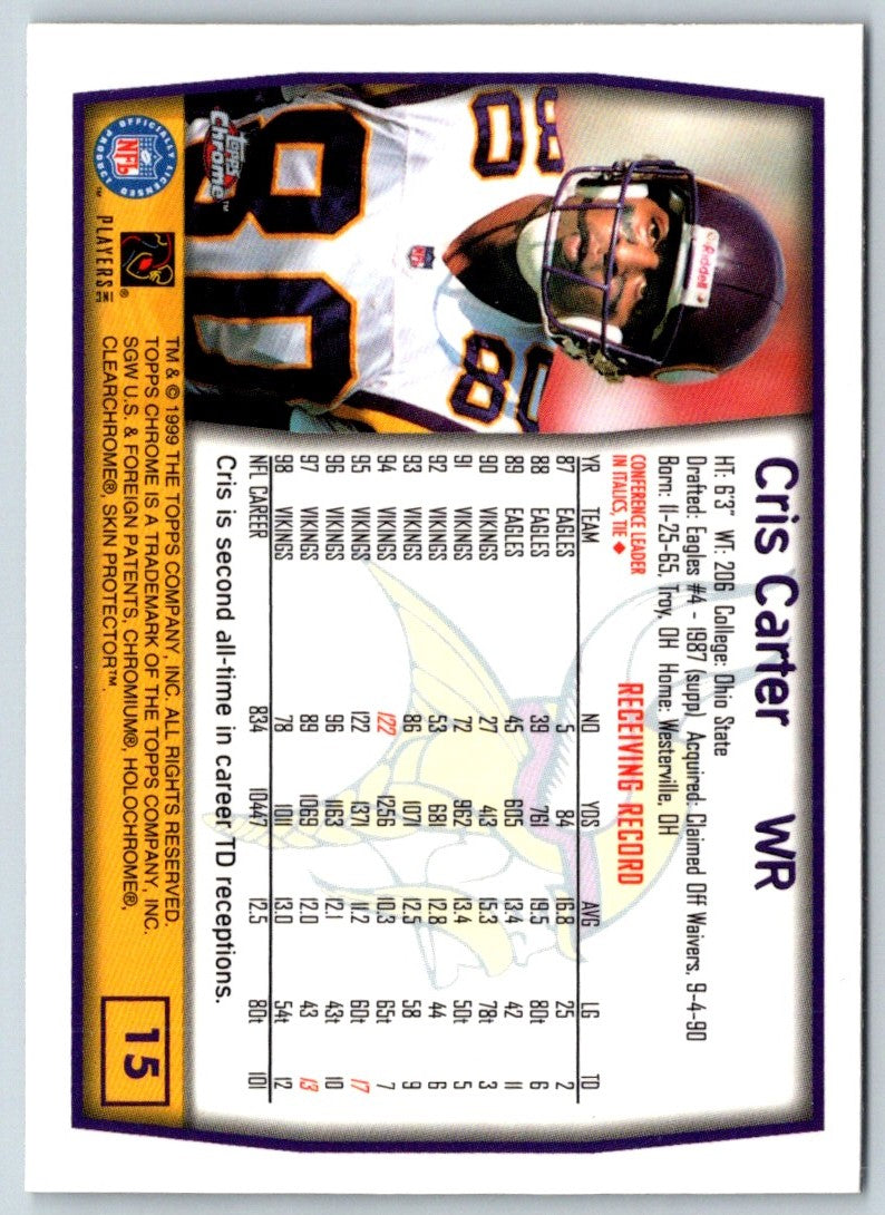 1999 Topps Chrome Cris Carter