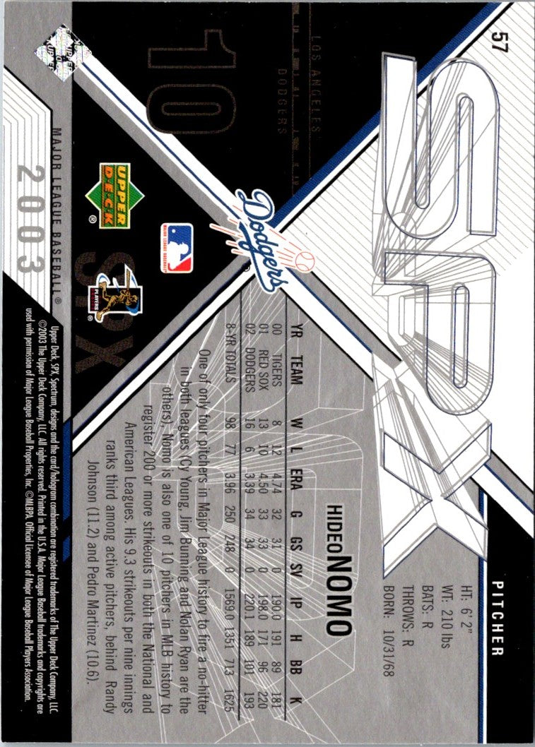 2003 SPx Hideo Nomo