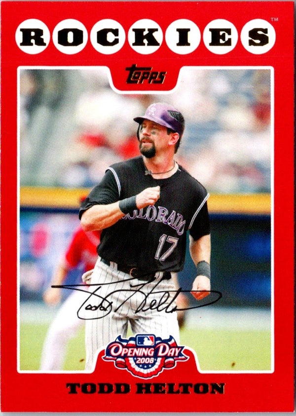 2008 Topps Opening Day Todd Helton #84