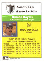 1990 CMC Omaha Royals Paul Zuvella #22