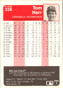 1985 Fleer Tom Herr