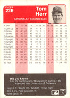 1985 Fleer Tom Herr #226