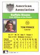 1990 CMC Buffalo Bisons Tom Prince