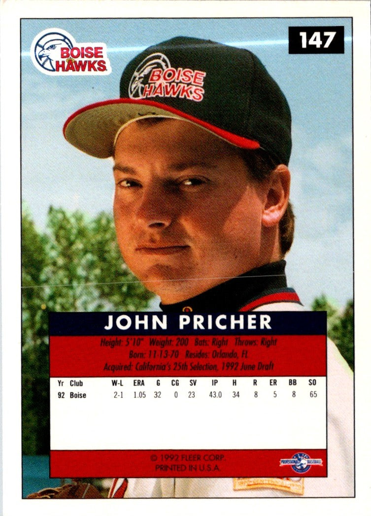 1992 Fleer Excel John Pricher