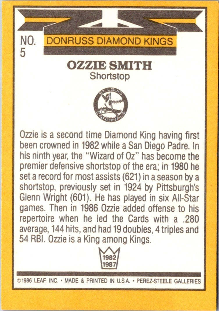 1987 Leaf Ozzie Smith
