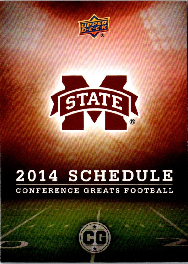 2014 Upper Deck Conference Greats Mississippi State Team Schedule #89