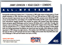 1991 Pro Set Jimmy Johnson #405