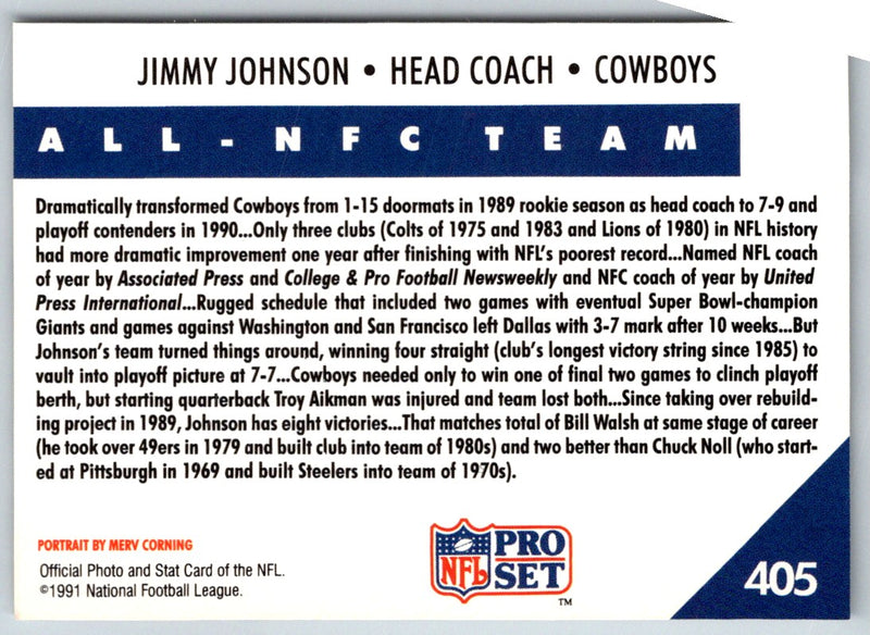 1991 Pro Set Jimmy Johnson