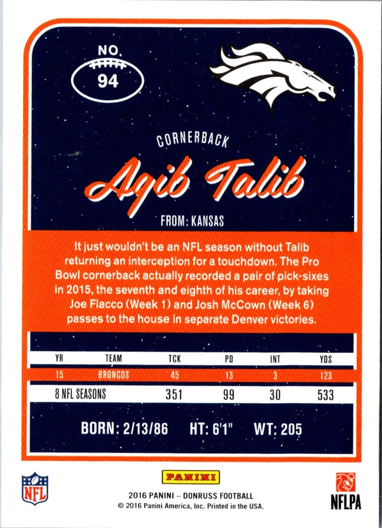 2016 Donruss Aqib Talib