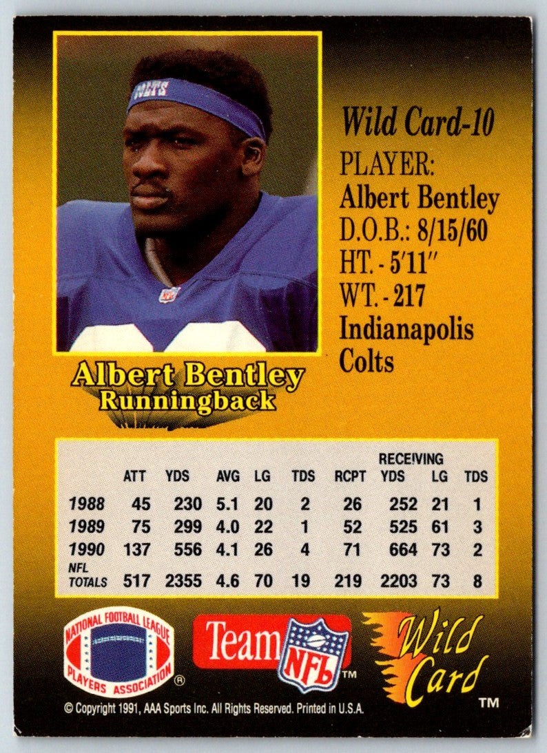 1991 Wild Card Albert Bentley