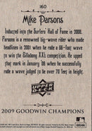 2009 Upper Deck Goodwin Champions Mike Parsons